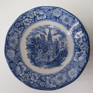 Lot of 5 "Liberty Blue Old North Church" Plates
